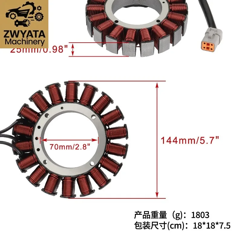 Motorcycle Stator Coil 30017-01A 30017-01B 30017-01 For Harley Davidson Softail Deluxe Flstn Flstni EFI FLSTN FXSTD FXSTS 01-06