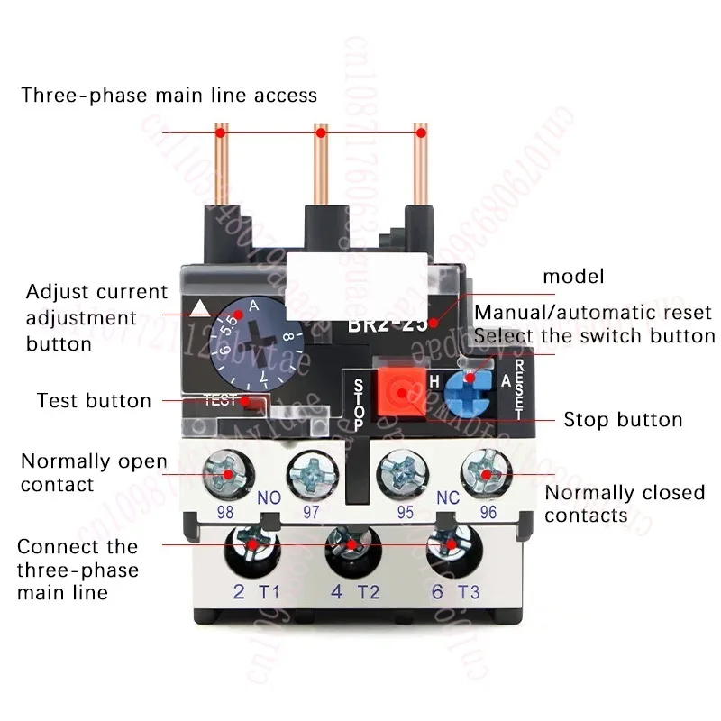 B-R2-25 Thermal Overload Relay Thermal Relay Thermal Overload Protection
