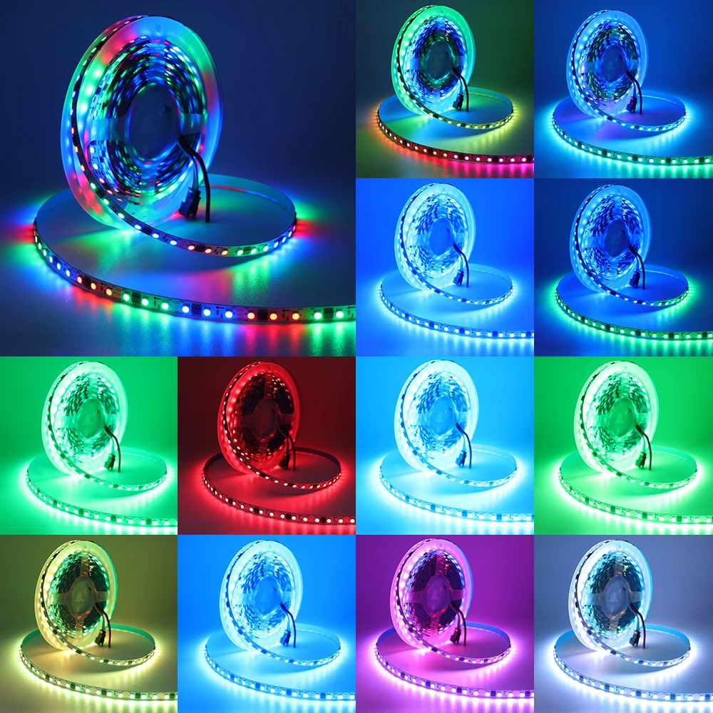 DC 12V/24V WS2811 Led Strip Individually Addressable 96Leds/m External 1 IC Control 3Leds 3535 RGB LED Tape Ribbon 0.5-5m