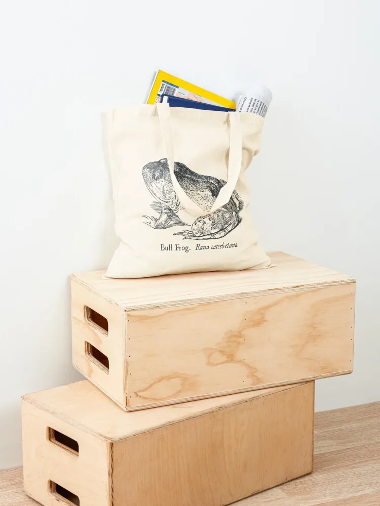 الثور الضفدع خمر الخشب نمط التوضيح حمل حقيبة أكياس مخصصة حقائب للهدايا حقيبة تسوق محمولة