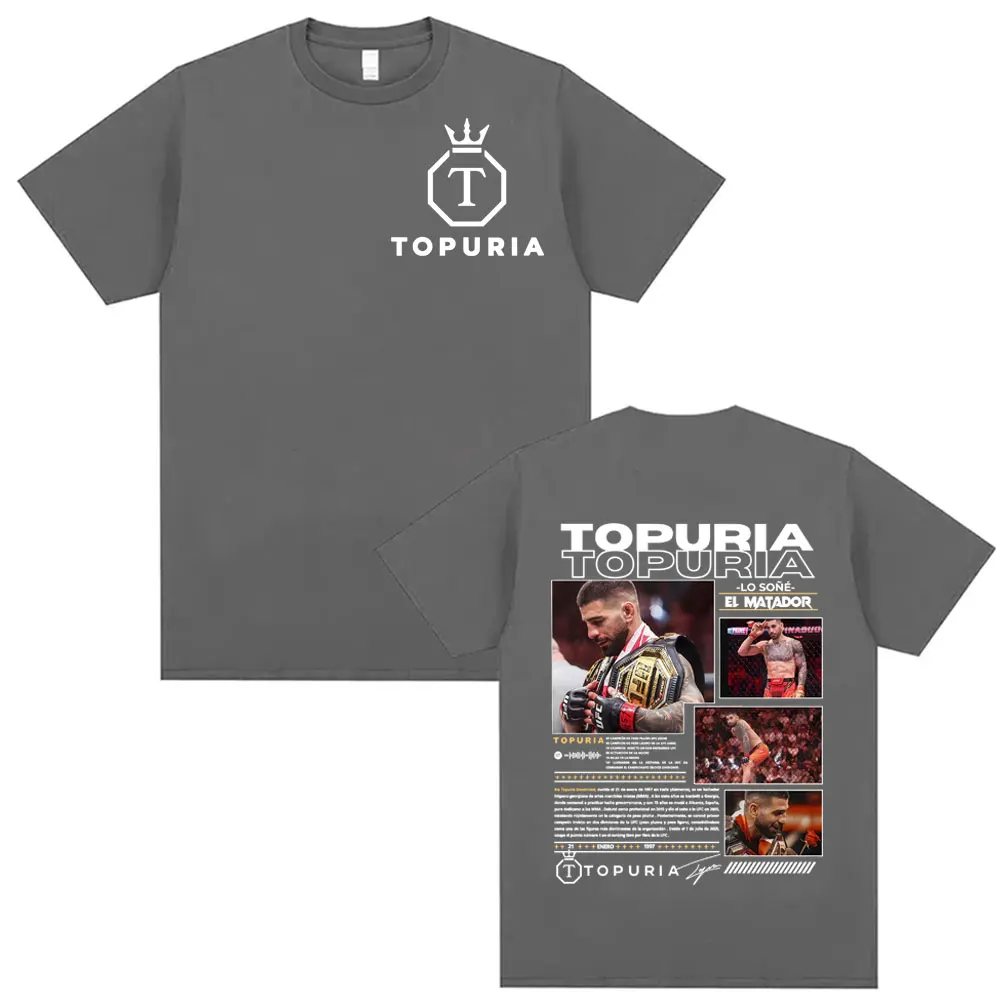 Ilia Topuria Lo Sone El Matador الجرافيك تي شيرت الرجال عالية الجودة خمر Harajuku المتضخم تي شيرت للجنسين تي شيرتات قصيرة الاكمام