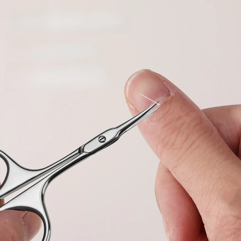 1 قطعة مقص تقشير احترافي حاد القراص المتقلب بشرة من الفولاذ المقاوم للصدأ المقص القاطع أدوات مانيكير الأظافر