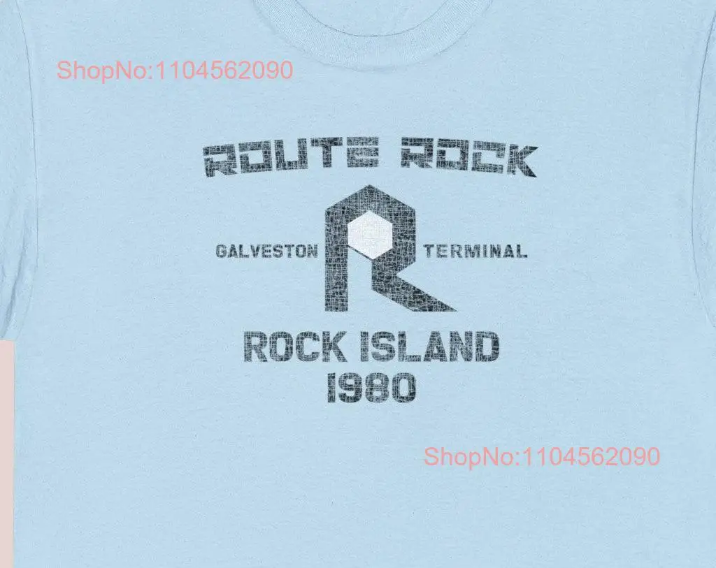 Chicago Rock Island Pacific Railroad T Shirt Vintage Train Retro Logo Railfan Apparel Blue Standard Fit