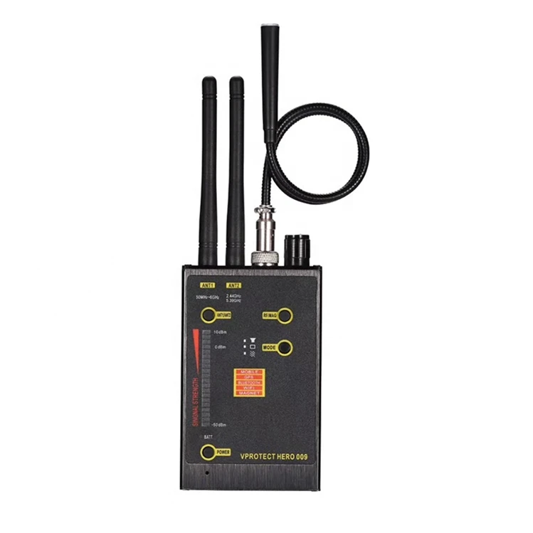 

New Hero 009 GPS Magnet Anti Alarm Spy Camera Hidden Hunter Wireless GSM RF Mobile Phone Signal Detector