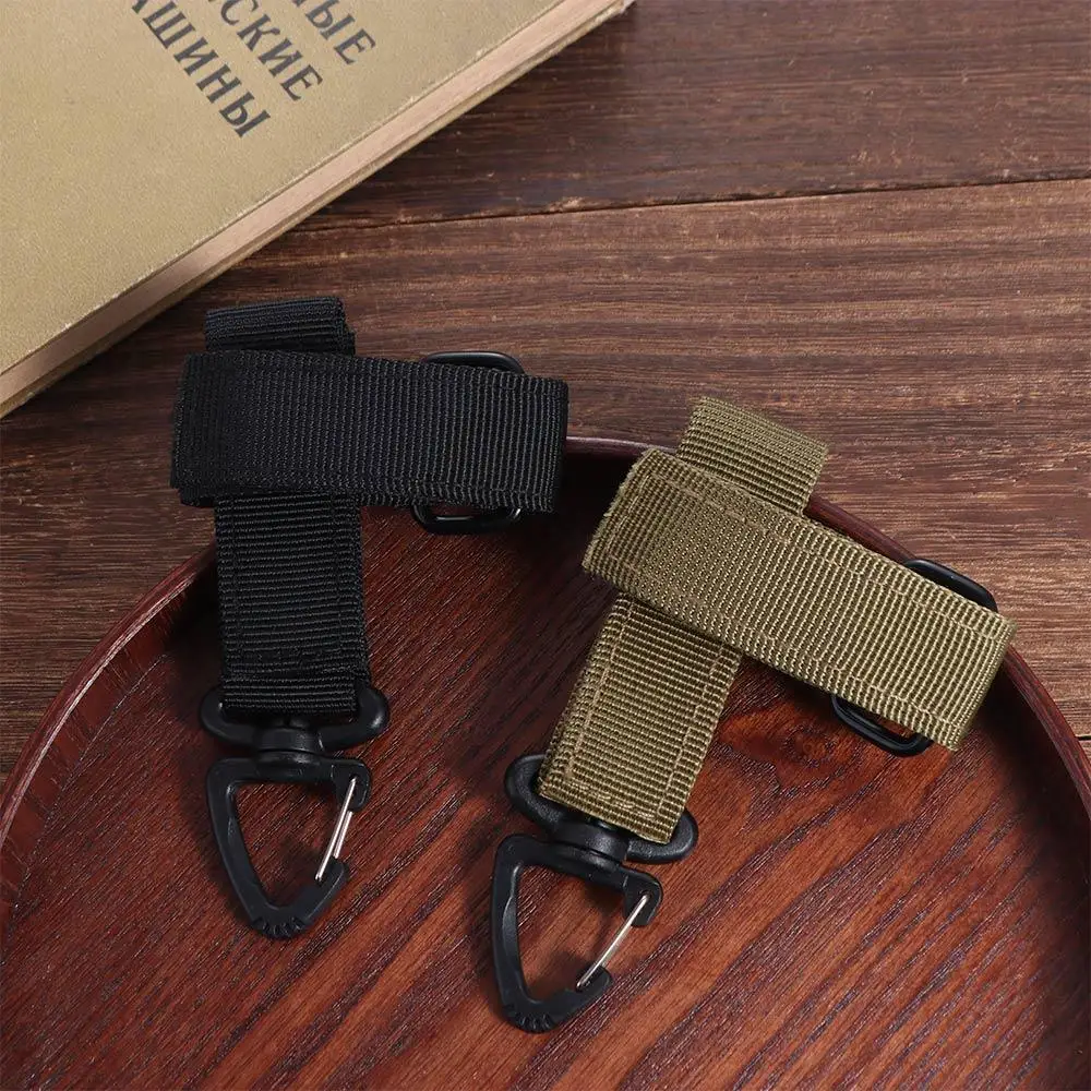 Triangle Quick Release Gloves Hook Rotatable-hanging Head Adjustable Backpack Key Hook Durable Protect Webbing Gloves Hook