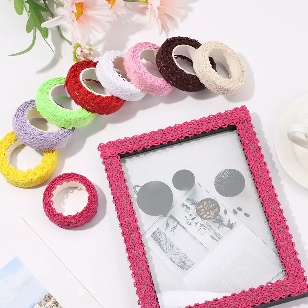 2Yards/pc Wedding Decor DIY Craft Embroidery Lace Fabric Trim Cloth Tape Lace Tapes Sticker Trimming Ribbon