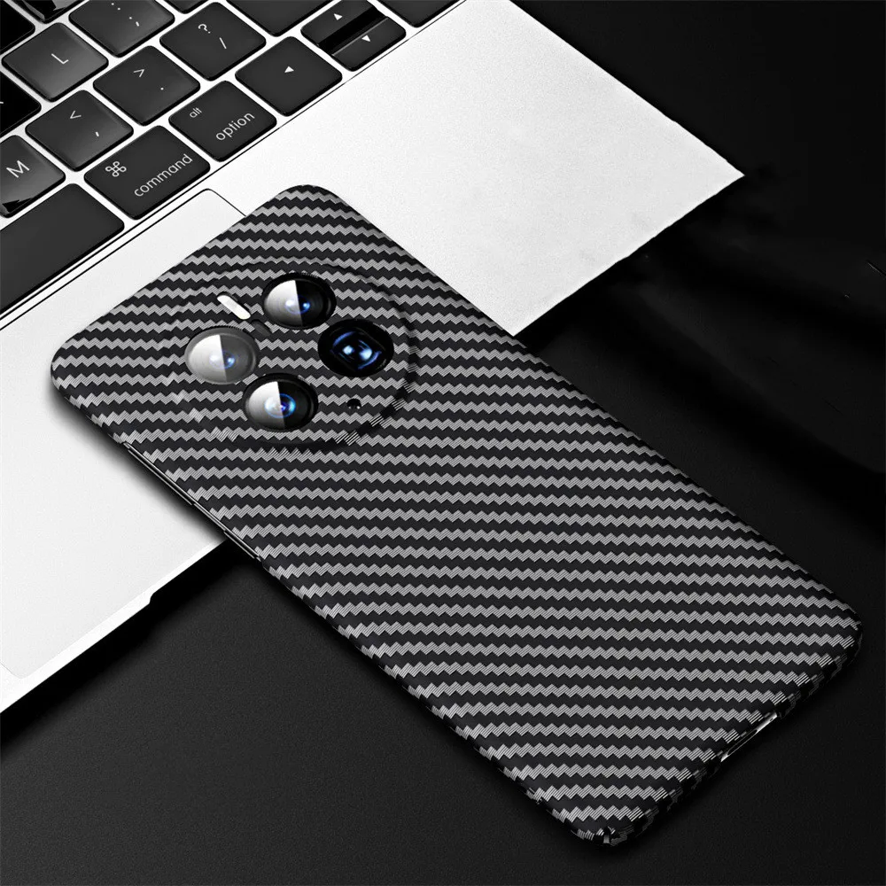 Ultra-Thin Carbon Fiber Case For Huawei Mate 50/40/30/20/P30/P40/P50/P60/Nova 8/Nova 9 Frosted Soft Touch Skin Protective Cover