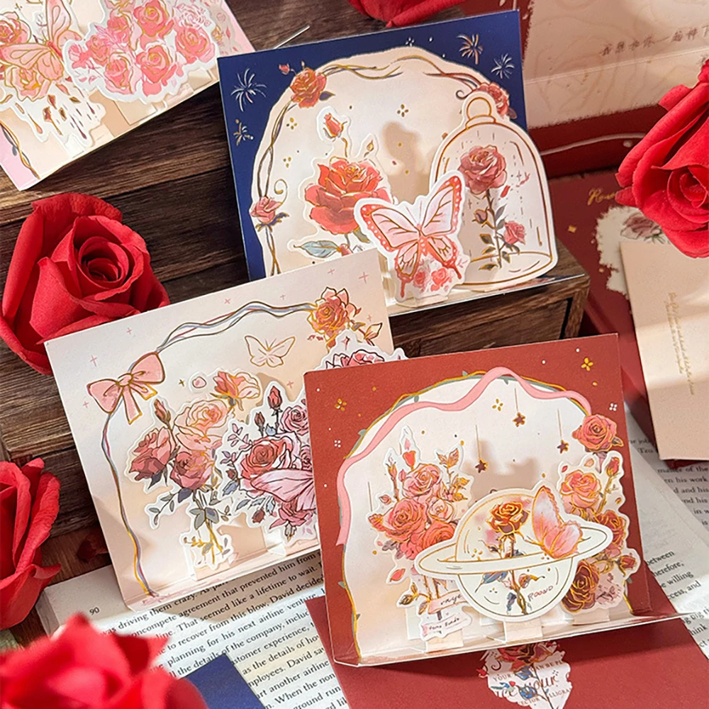 

Hot stamping three-dimensional greeting card envelope premium card