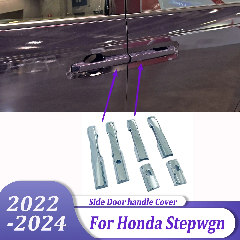 

Chrome Car Exterior Accessories Side Door Handle Cover Trim Sticker For Honda Stepwgn 2022 2023 2024