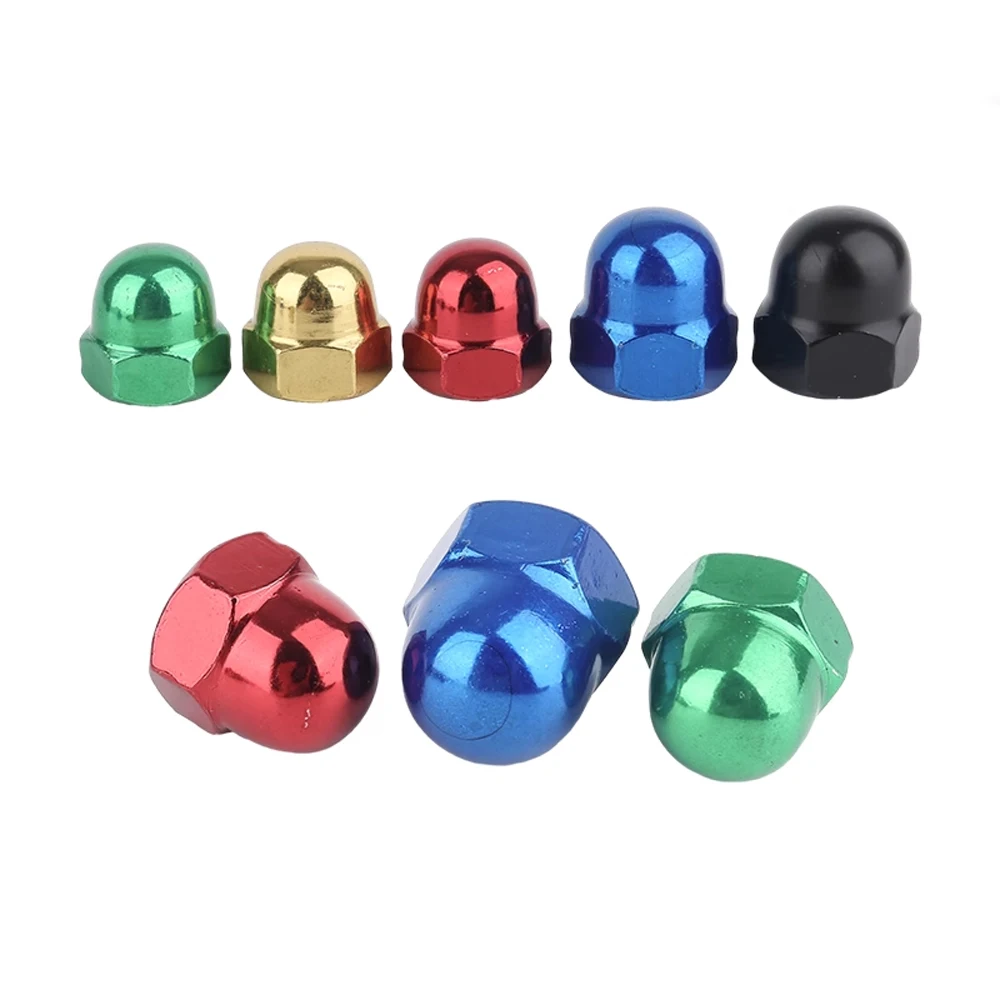 M2 M2.5 M3 M4 M5 M6 M8 Filettatura Grossa In Lega di Alluminio Ghianda Dadi Colorati RC Accessori Auto Parti di Motore