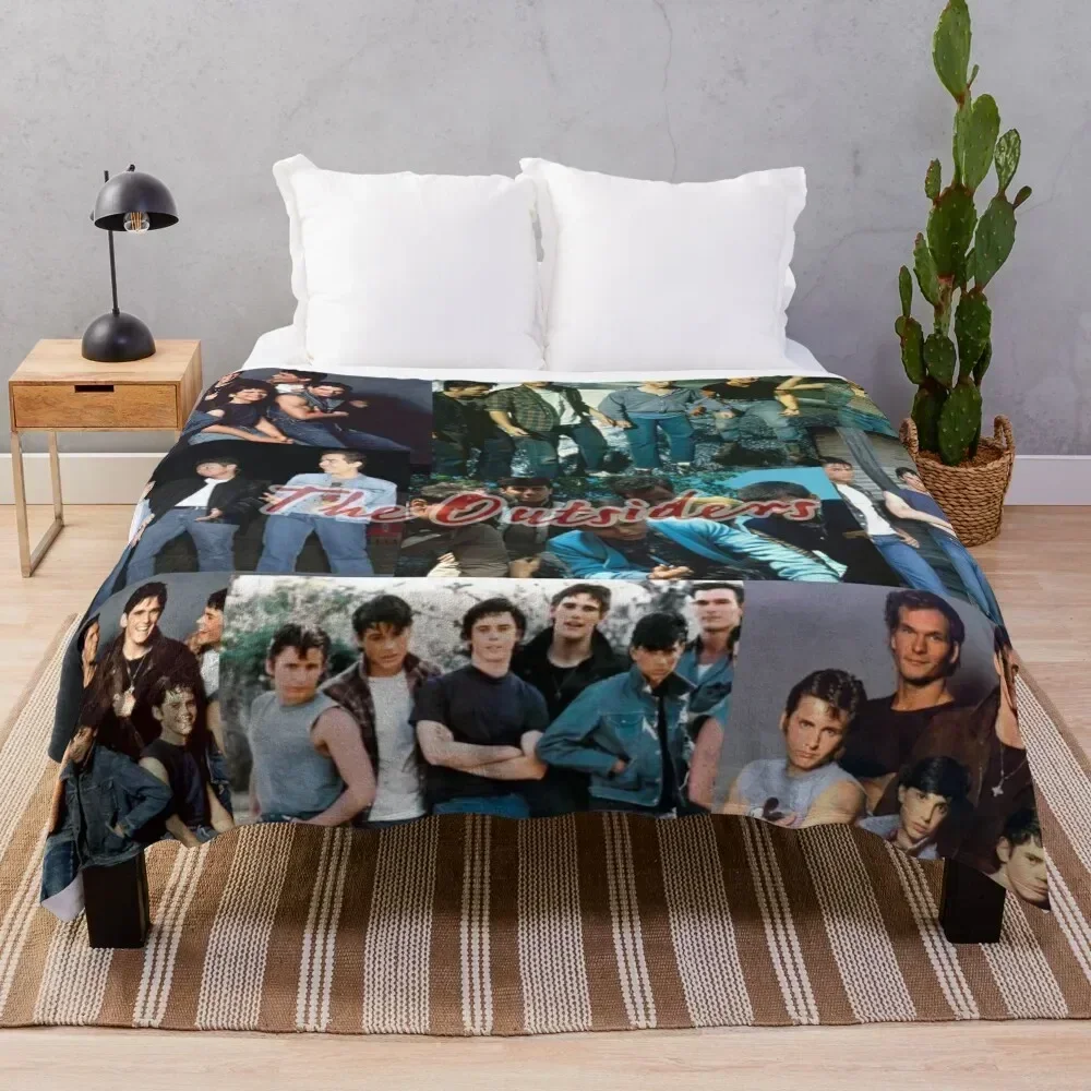 

the outsiders scene collage Throw Blanket