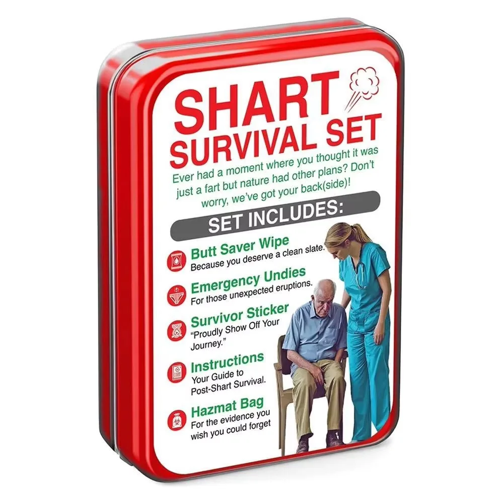 Neuartiges Survival-Set, lustiges Geschenk, tragbares Notfall-Set, humorvolles Scherzartikel-Set, Geschenk in einer Blechdose für Freunde, ideal für Feiertage und Partys. – Detail 1