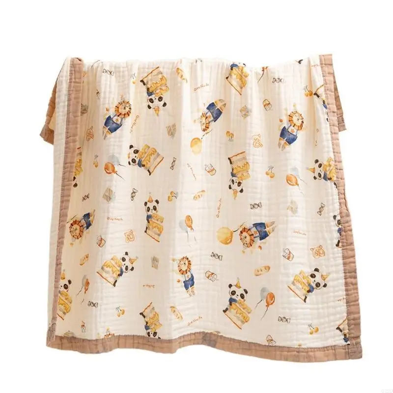 Q22D Newborn Babies Wrapping Blanket Cotton Swaddles Blanket Shower Gift Bathing Towel Infant Bedding Stuff Crib Accessory