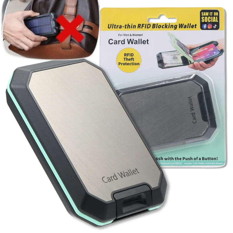 Men's Card Holder Ultra-thin Wallet Coin Card Holder Anti-demagnetic Card Box Portable Men's High-end Wallet Card Holder