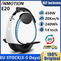 EU Stock 2024Newest INMOTION E20 Electric Unicycle 54.6V Battery 30Km Range 20Km/h Speed 450W Dual Motor Self Balancing Vehicle