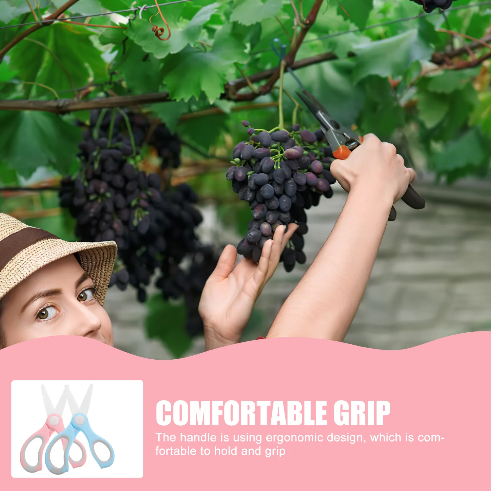 

1 set 1 Set Of Premium Ceramic Pruning Scissor Ergonomic Handle Garden Tool Trimming Shears With Protective Cover Box Portable