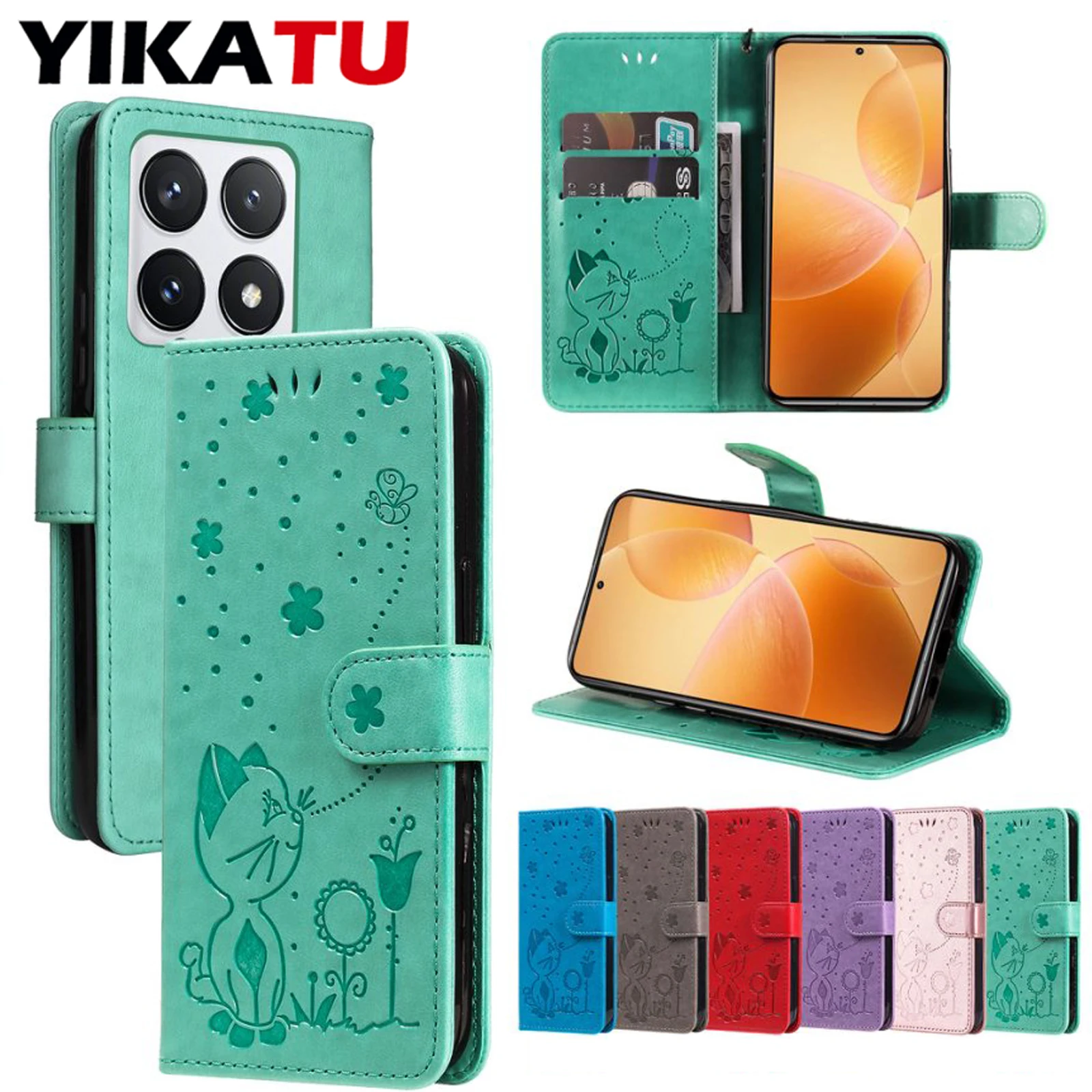 

Shock Proof Wallet Leather Phone Case For Xiaomi Poco 15 14 13 Ultra 5G 14T 13T 12T 11T 10T Pro Lite 11i M4 F4 Card Flip Cover