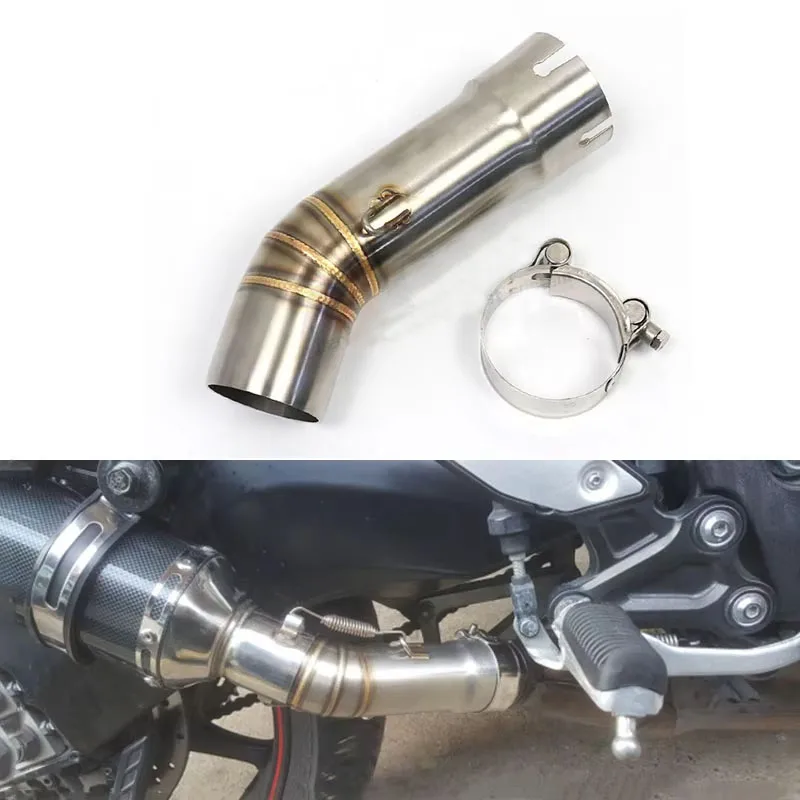 FZ 8 Escape de motocicleta Moto modificar silenciador 51mm tubo medio tubo de enlace apto para YAMAHA FZ8 Fazer FZ8N FZ8S FZ800 2010-2015