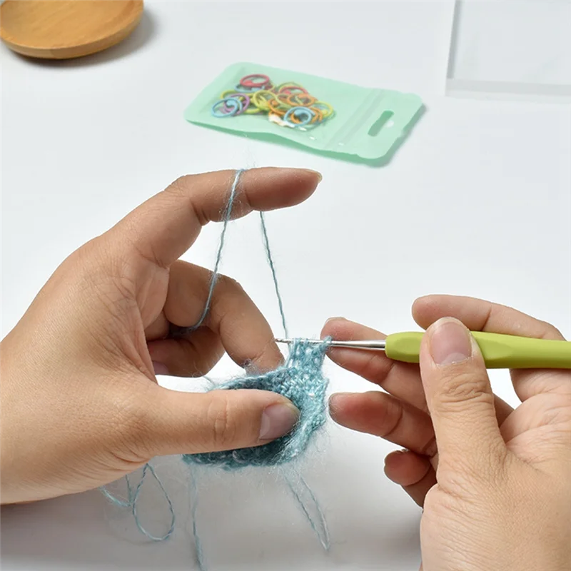 AA80-9 piezas agujas de tejer extralargas agujas de ganchillo suaves y cómodas juego de ganchos de ganchillo con mango ergonómico