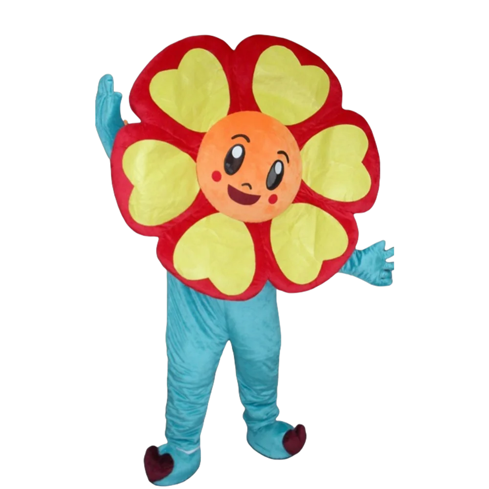 New Custom Love Flower Sunflower Mascot Costume Adult Cartoon Anime Coplay Costumes valentine's day Flower Mascotte Fancy1861