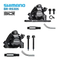 Shimano BR-RS305 Mechanical Disc Brake Caliper Flat Mount L05A Resin PadS Insert-OE