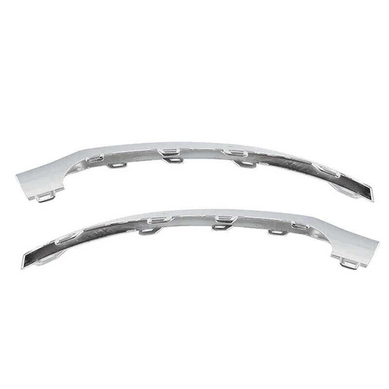 

R4-3Pcs Front Bumper Lower Lip Chrome Trim Strip For Benz CLS-Class W218 15-18 A2188851574 A2188851674 A2188851774 Parts , A