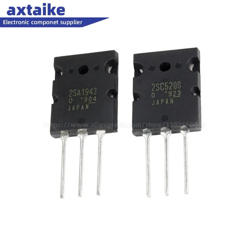 5PCS 2SA1943 2SC5200 TTC5200 TTA1943 NPN PNP 230V 15A TO-3PL Audio Power Triode High-power Power Amplifier Pair Transistors