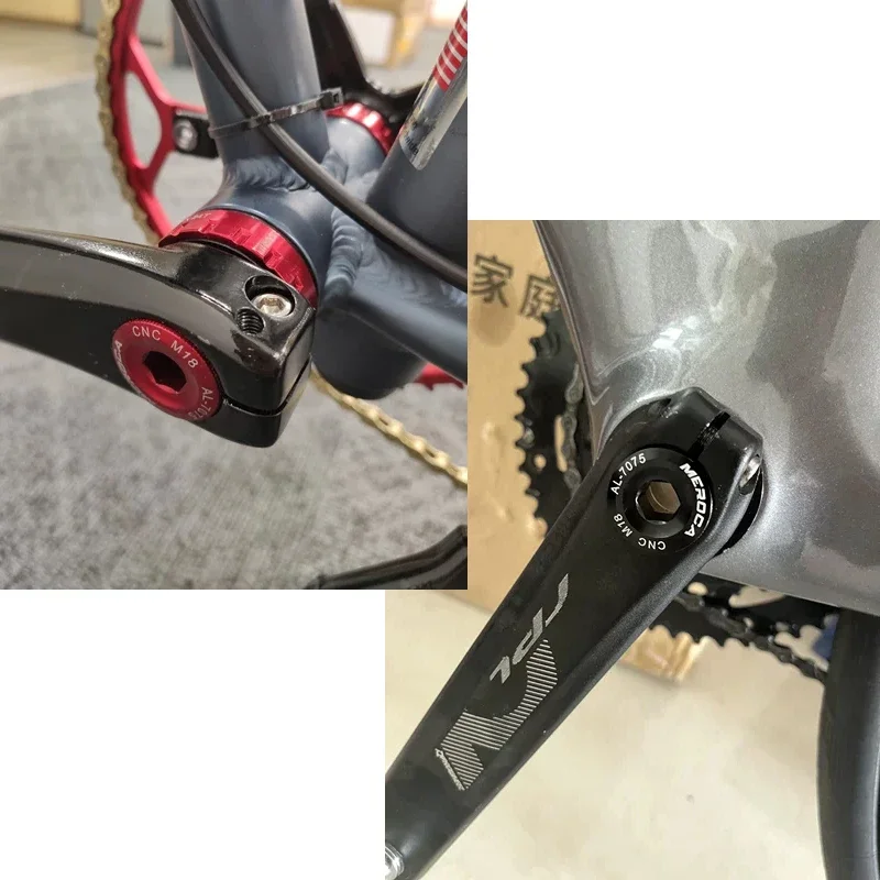 MEROCA MTB Hollowtech Crank Bolt M18 M19 M20 Mountain Bike Crank Cover Crank Arm Bolt For IXF*