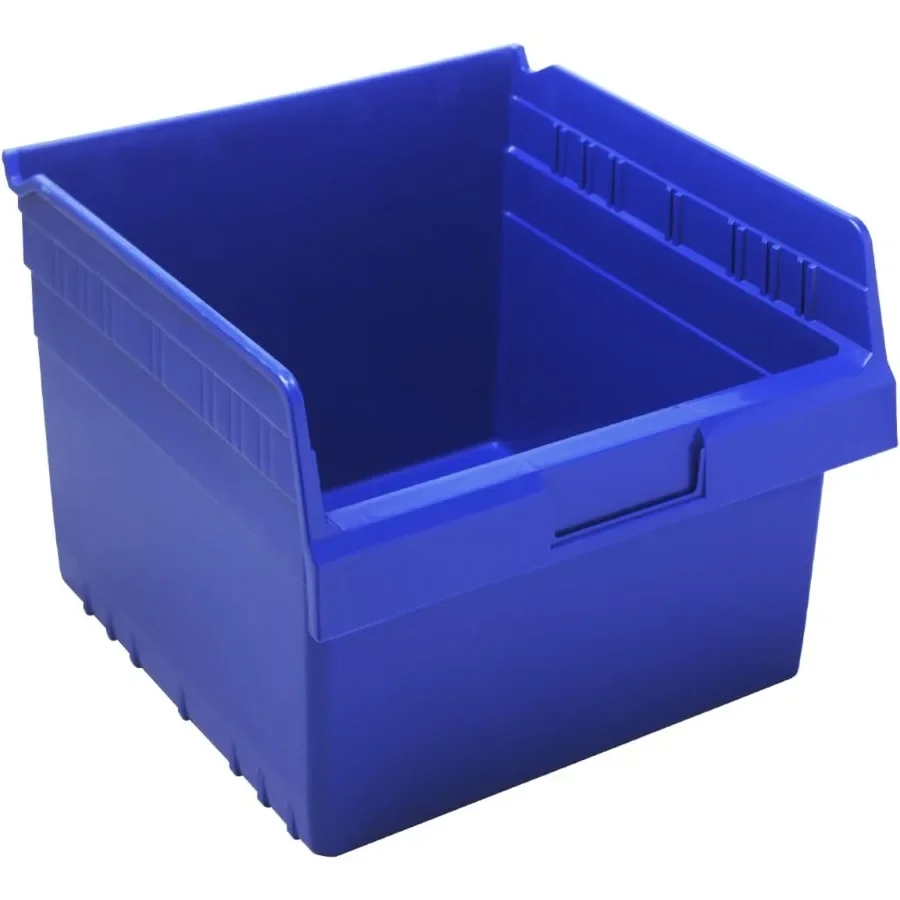 Quantum Storage QSB809 Store-Max Heavy-Duty Nesting Plastic Shelf Bins for Pharmacy, Hospital and Warehouse, Hanging Lip and 7
