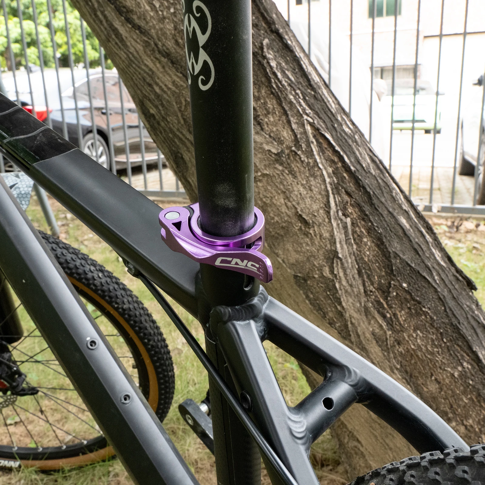 CNCLOL Aluminium-Legierung Fahrrad-Sattelstützenklemme 31,8/34,9mm Schnellspanner Sattelstützenkragen für MTB Rennrad – Detail 3
