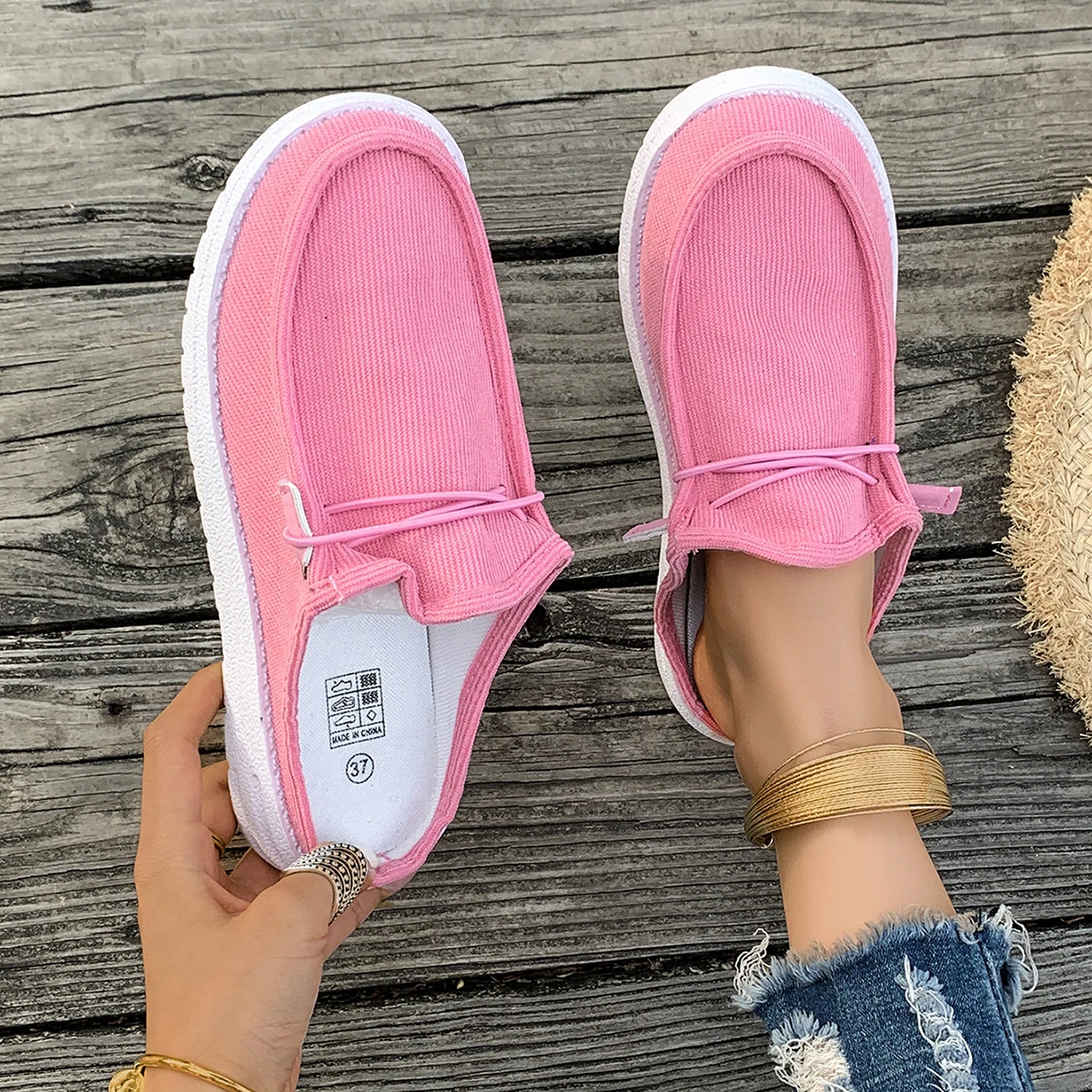 

Lightweight Women Canvas Shoes Women Casual Sneakers Breathable Loafers Comfortable Solid Color Soft Sole Shoes Designer Shoes