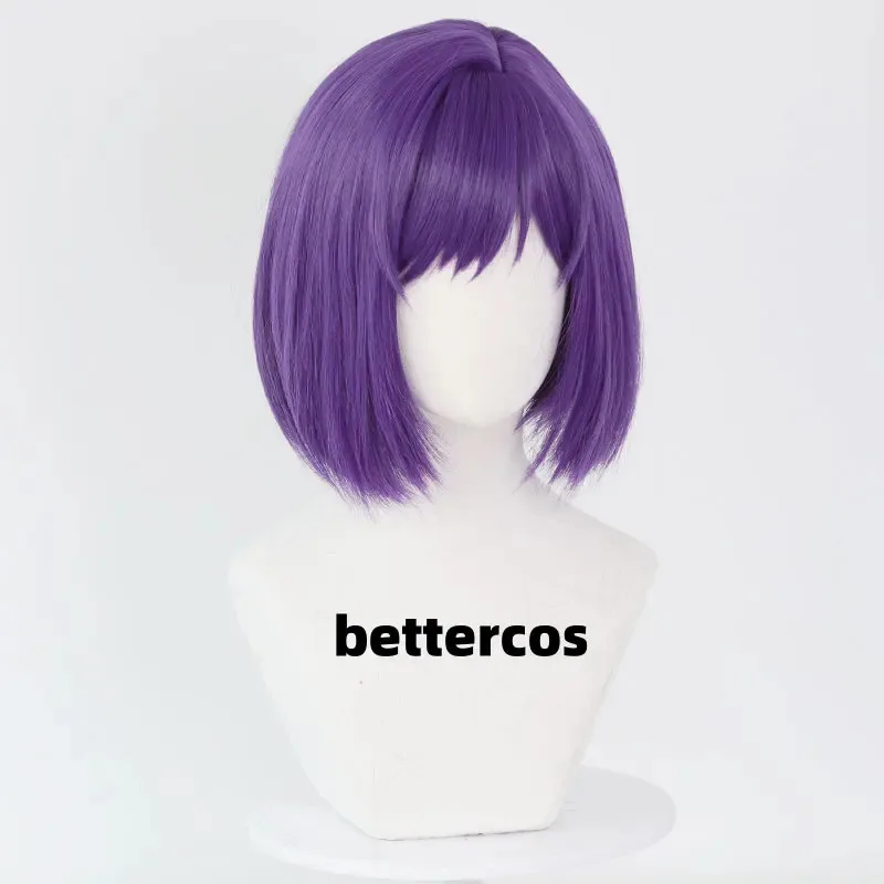 Mikage Reo Anime BLUE LOCK Cosplay 35Cm purple short hair Heat Resistant Synthetic +Wig cap FR;8F,;DKL