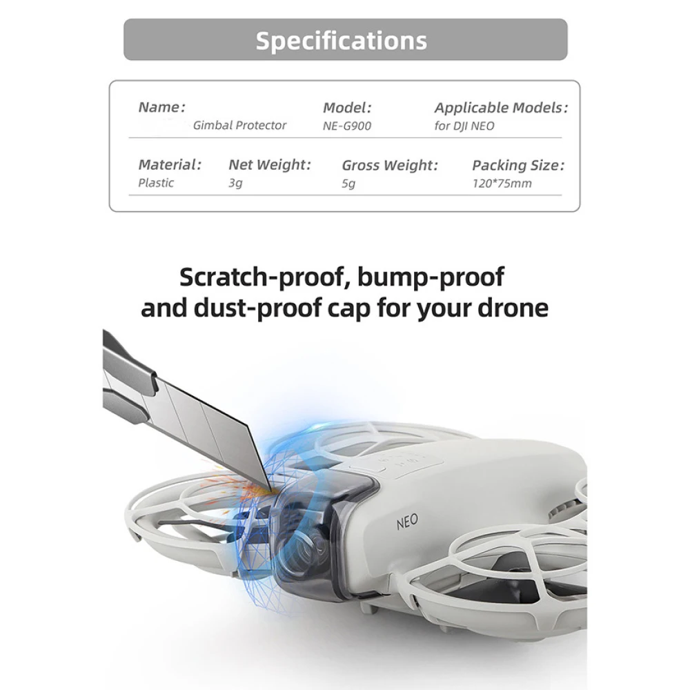 1 قطعة غطاء عدسة Gimbal ل DJI NEO الغطاء الواقي عدسة هود مكافحة الغبار كاميرا ذات محورين الحرس قذيفة ملحقات طائرة بدون طيار