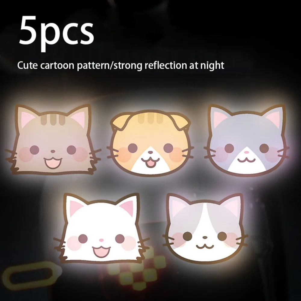 ملصقات الديكور الكرتون القط ملصقات عاكسة ذاتية اللصق مقاوم للماء خوذة دراجة نارية ملصقات ملصقات عاكسة