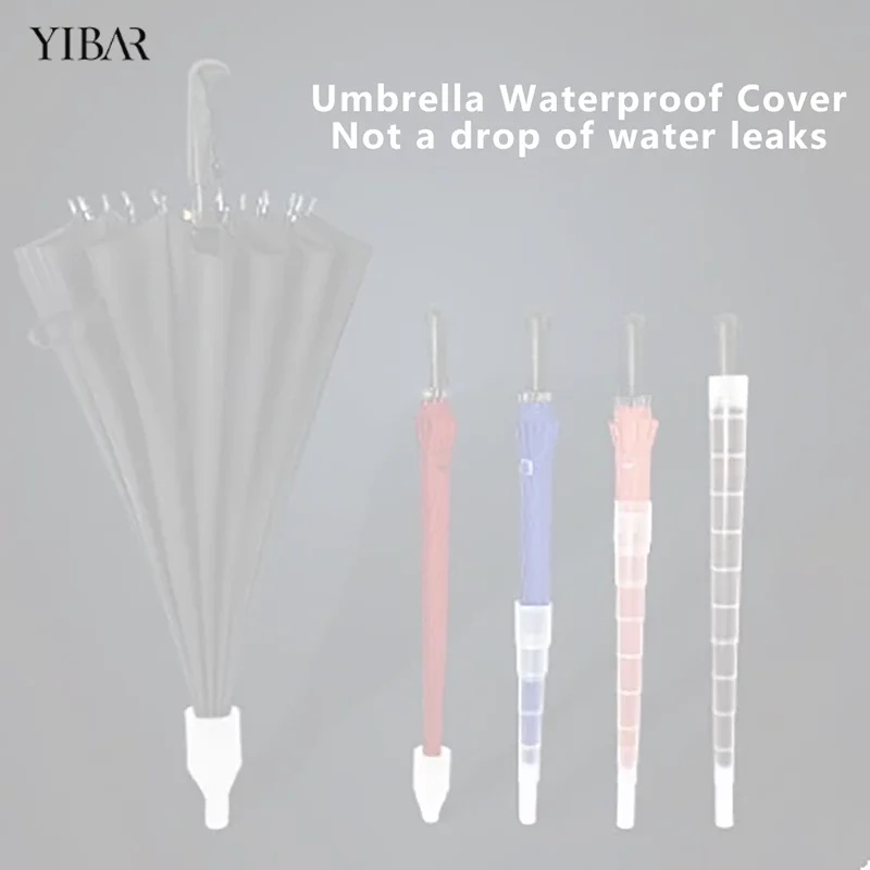 Umbrella Waterproof Cover 70cm/80cm Plastic Non-drip Car Retractable Cover Home Sleeve Holder Drip-proof Umbrella Transparent