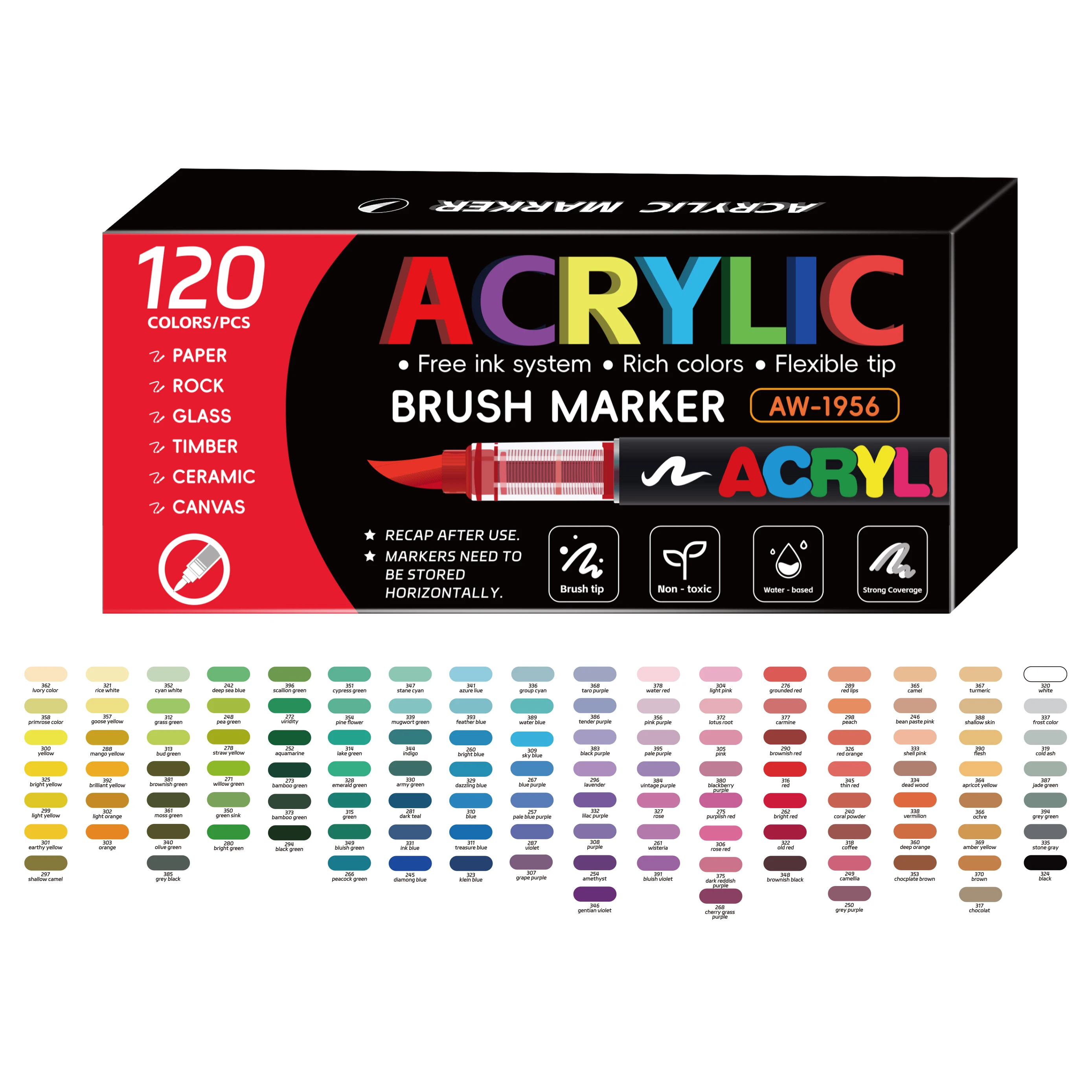 120/168/240/280 Kleuren Art Markers Grote Kleursystemen Zachte Borstel Tip Voor Beginners Voor Schilderen DIY Steen Art Schoolbenodigdheden