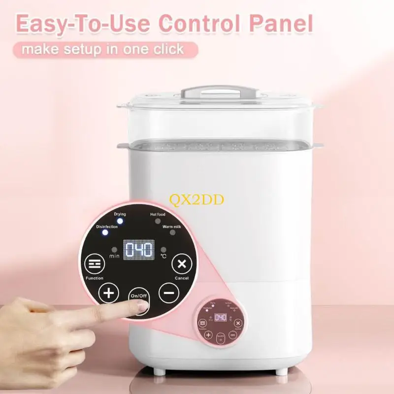 QX2D Tài liệu viết Máy tiệt trùng và sấy khô bình sữa đơn cho trẻ sơ sinh 110V Sưởi ấm an toàn cho người mới làm mẹ