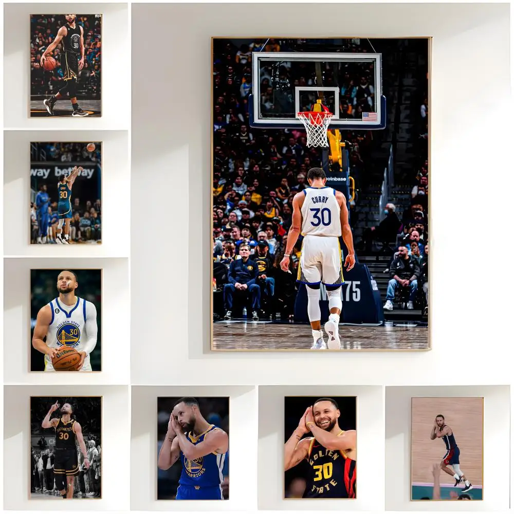 legendary athlete Stephen Curry Poster Classic Wall Art  Home Decor  Peel and Stick Unframed