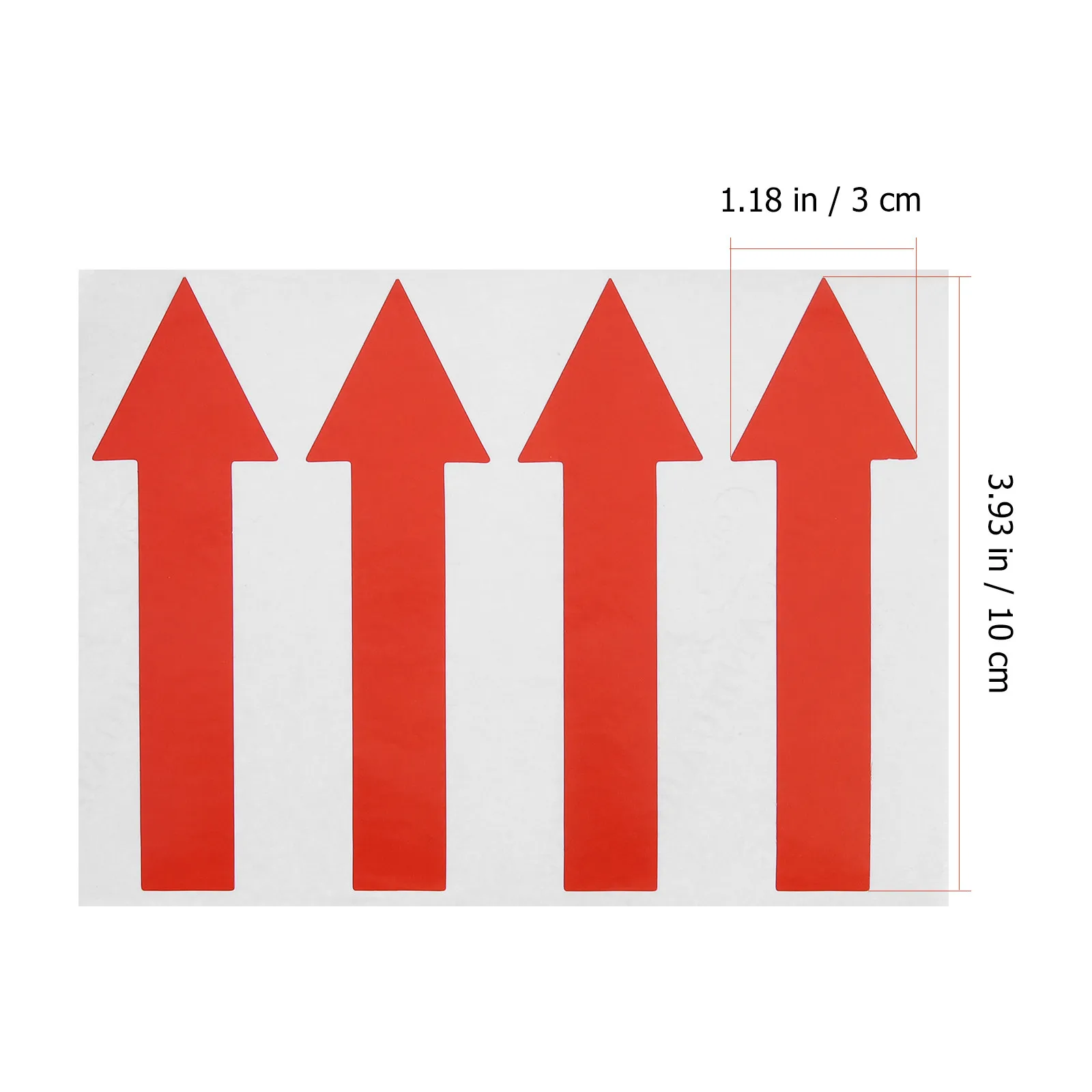 100Pcs Arrow Stickers Red Directional Adhesive Marking Indication Labels for Warehouse School Gym Office Floor Wall