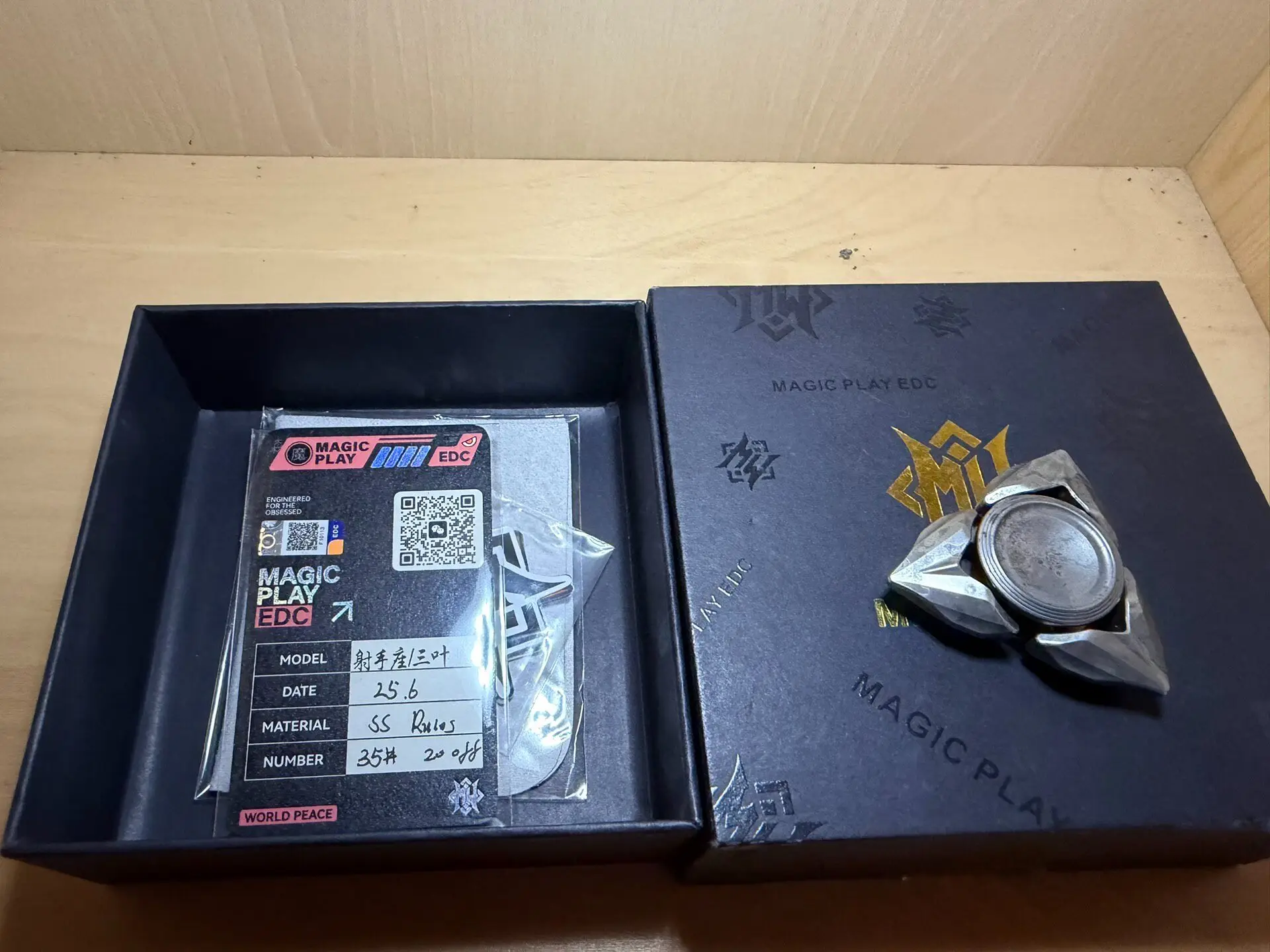 Used EDC Magic Play edc Sagittarius Gyro, Stainless Steel Easter Egg Three-Page Sagittarius