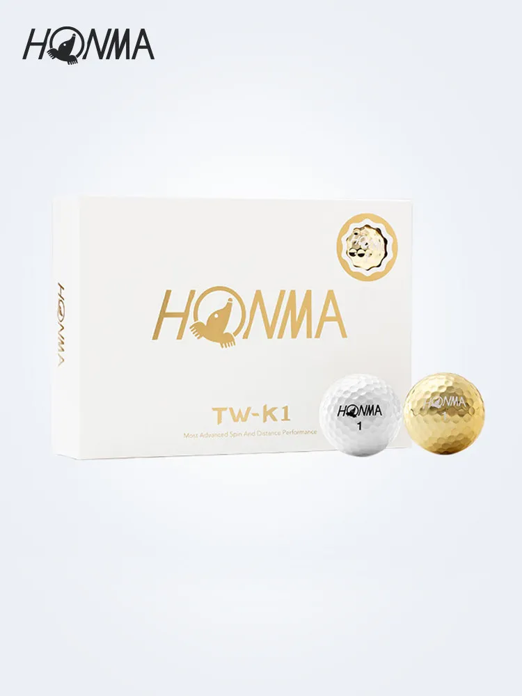 HONMA TW-K1 Golf Ball Set Single Box 12 Pack 3 Piece Golf Balls Soft Core Durable Cover High Control Performance