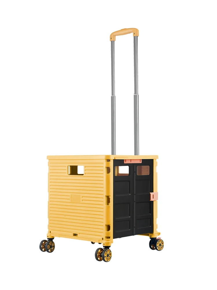 

ZZXL Shopping Luggage Trolley Household Foldable Portable Stair-Climbing Trolley with Brake