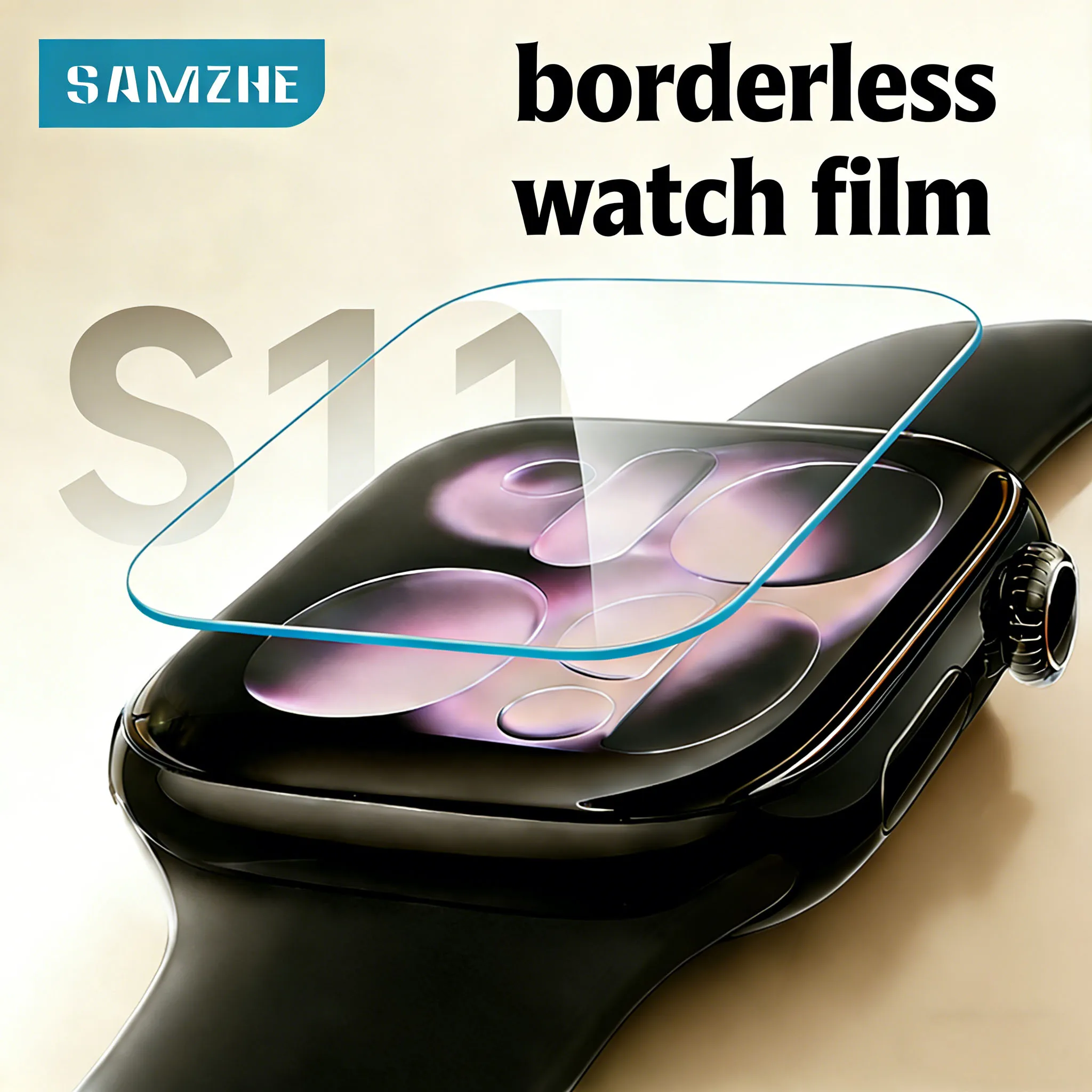 

SAMZHE For Apple Watch Series 11/10 S11 S10 46 42mm Hydrogel Soft Screen Protector Full-coverage Film