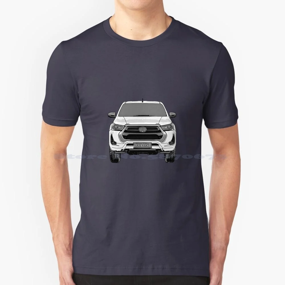 2021 Hilux White T Shirt 100% Cotton Tee Hilux 2021 New Ute Pickup Truck Indestructible Rocco Rogue Sr5 Model Offroad Tacoma