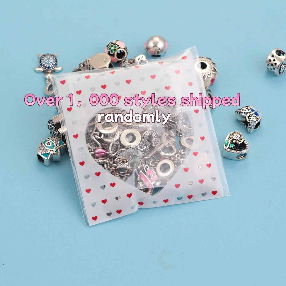 Über 1.000 verschiedene, zufällig ausgewählte DIY-Anhänger aus 925er Sterlingsilber, geeignet für Schlangenketten, DIY-Spaß-Armbänder und Schmuck.