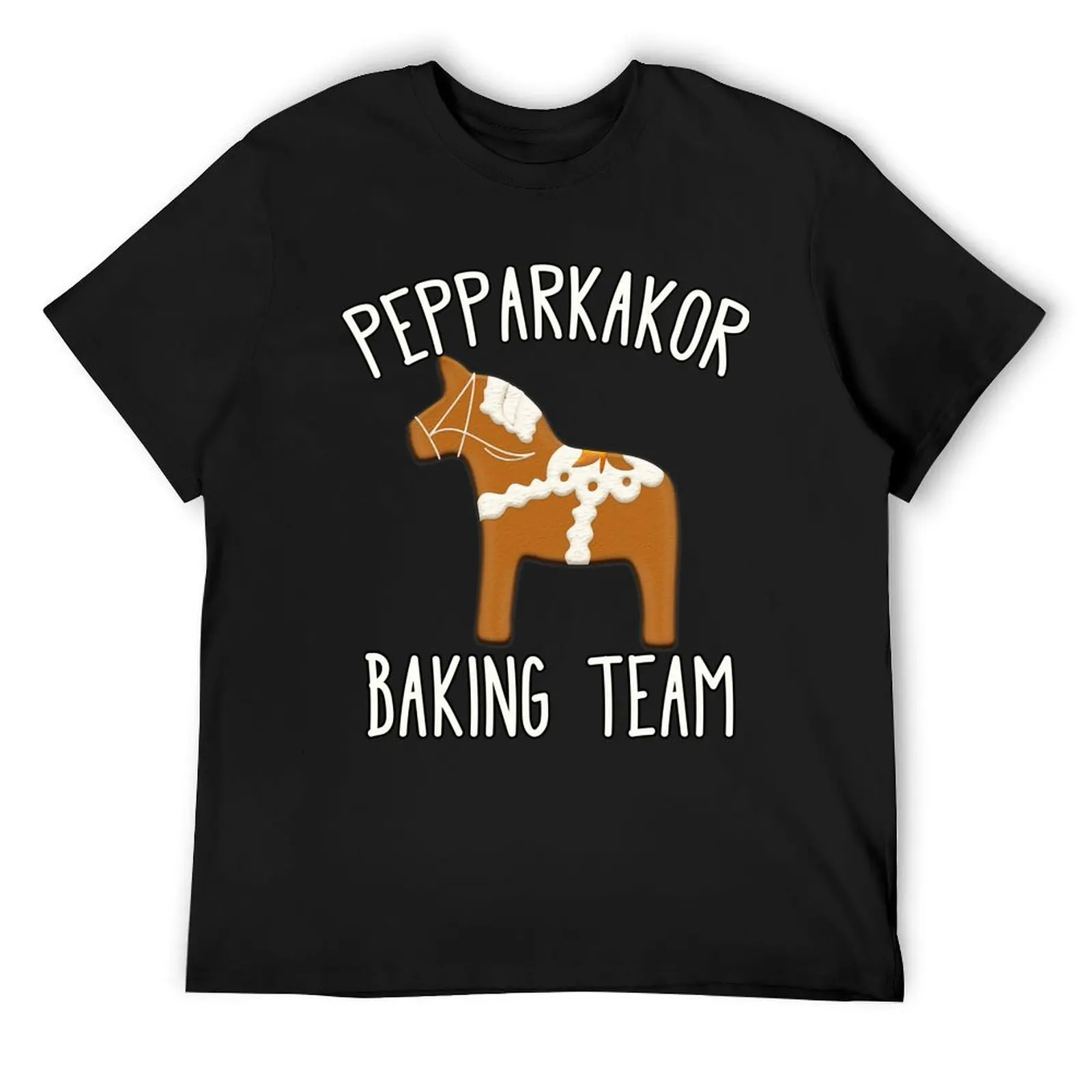 

Pepparkakor Baking Team Swedish Christmas Cookies Dala Horse T-Shirt