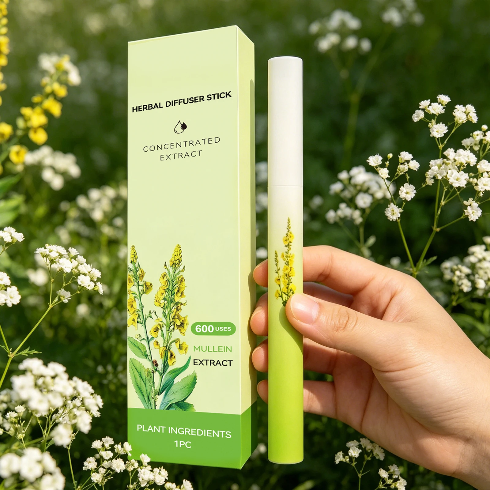 Herbal Diffuser Pen Protect Liver Healthy Lung Cleansing Clear Breathing Improvement Plants Extracts Body Health Energy Stick