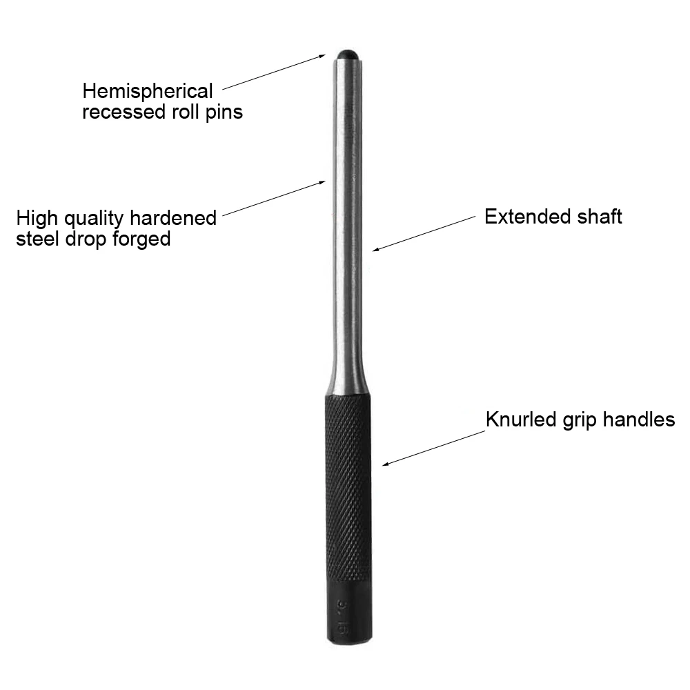 Imagem -03 - Aço Multi Size Cabeça Redonda Pinos Punch Grupo Grip Roll Pins Professional Hollow End Starter Chisel Kit Pcs