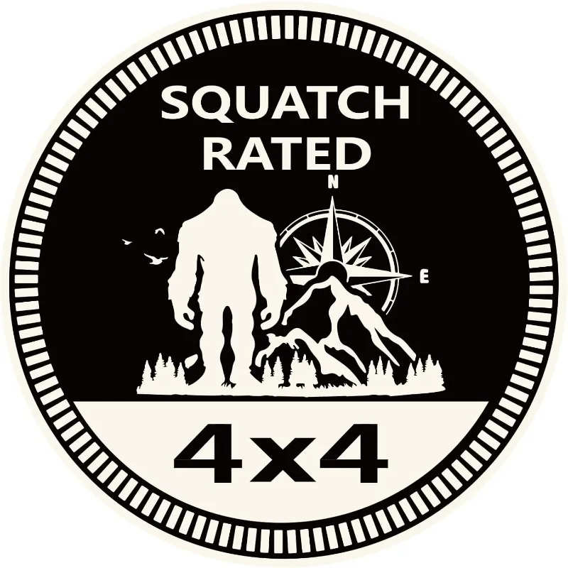

Значок приседаний, номинальный 4x4, металлический автомобильный значок Bigfoot, 3D металлическая эмблема, наклейки, значок автомобиля, наклейки, совместимые наклейки