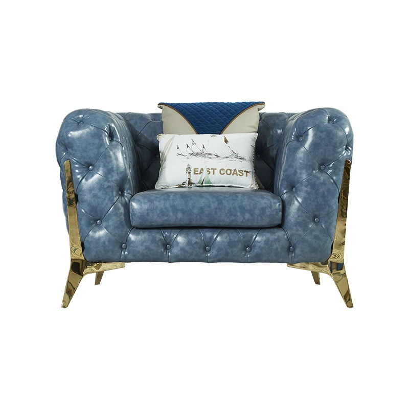 

Light luxury leather sofa modern simple living room household size apartment straight row double three high-end combination